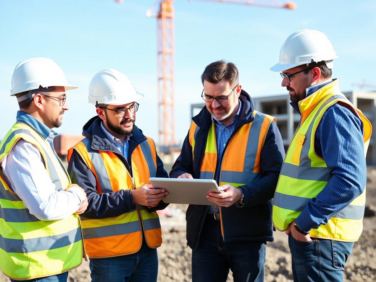Équipe de gestion sur chantier
